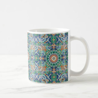 Lebendiges marokkanisches Zellige-Fliesenmuster Kaffeetasse