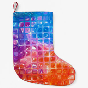 Lebendiges Mosaik: Mehrfarbiger abstrakter Hinterg Kleiner Weihnachtsstrumpf