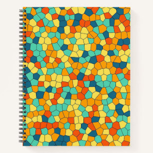 Lebendiges Mosaikmuster Notizbuch