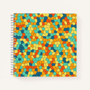 Lebendiges Mosaikmuster Notizbuch