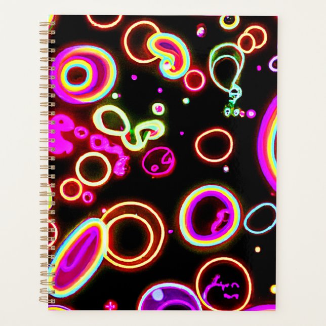 Lebendiges Neon-Leuchtmuster Planer (Vorderseite)