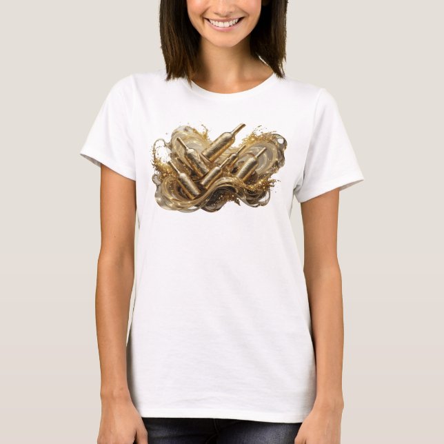 Lebendiges Orange ABSTRACT ART Statement T-Shirt (Vorderseite)