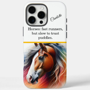 Lebendiges Pferd mit Mähne - KI-Kunst iPhone 16 Pro Max Hülle
