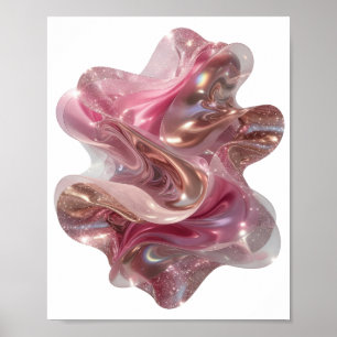 Lebendiges Pink ABSTRAKTE KUNST Kunstprint Poster