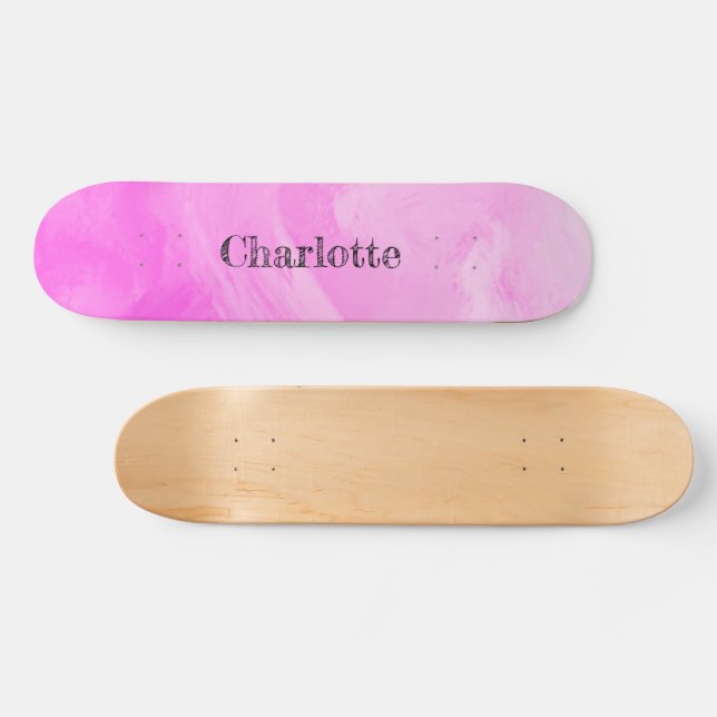 Lebendiges Pink Skateboard (Horizontal)