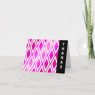 Lebendiges Pink und Weiß Diamant Danke