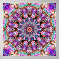 Lebendiges psychedelisches Kaleidoskop-Mandala