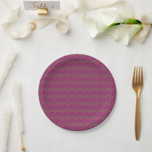 Lebendiges psychedelisches Paisley-Retro-Swirldesi Pappteller