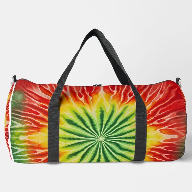 Lebendiges radiales Tie-Dye-Monogramm-Reiseetui Duffle Bag (Vorderseite)