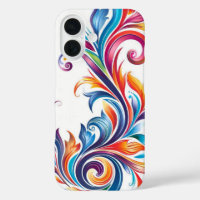 Lebendiges Regenbogen-Barock-Rollenwerk Blumiges M
