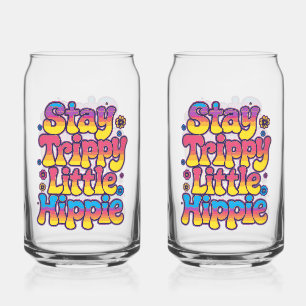 Lebendiges Regenbogen Bleib Trippy Hippie Zitat Dosenglas