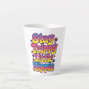 Lebendiges Regenbogen Bleib Trippy Hippie Zitat Milchtasse