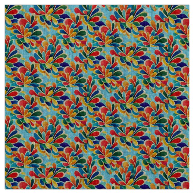 Lebendiges Regenbogen-Blütenmuster Stoff (Muster)