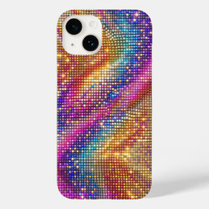 Lebendiges Regenbogen-Disco-Mosaik-Glitter-Funkel- Case-Mate iPhone 14 Hülle