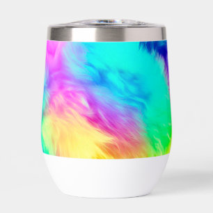 Lebendiges Regenbogen Flauschige Fellstruktur Hint