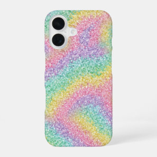 Lebendiges Regenbogen-Glitter-Sparkle-iPhone-Case iPhone 16 Hülle