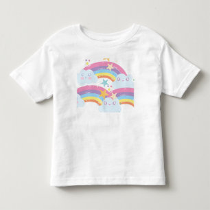 Lebendiges Regenbogen-Grafik-T-Shirt, süß Kleinkind T-shirt