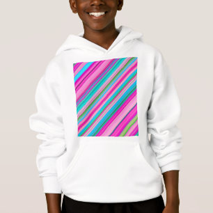 Lebendiges Regenbogen-Streifenmuster-Design Hoodie
