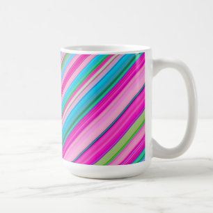 Lebendiges Regenbogen-Streifenmuster-Design Kaffeetasse