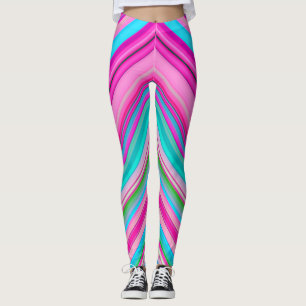 Lebendiges Regenbogen-Streifenmuster-Design Leggings