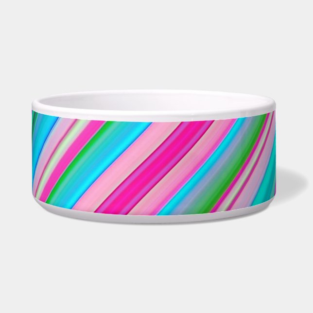 Lebendiges Regenbogen-Streifenmuster-Design Napf (Vorderseite)