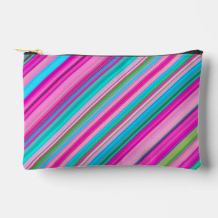 Lebendiges Regenbogen-Streifenmuster-Design Zubehörtasche