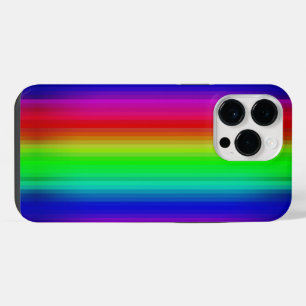 Lebendiges Regenbogenfarben-Streifenlinienmuster iPhone 14 Pro Max Hülle