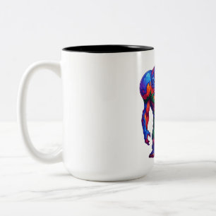 Lebendiges Regenbogenmonster Zweifarbige Tasse