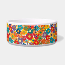 Lebendiges Retro-60er-Jahre-Gänseblümchen-Flower-P