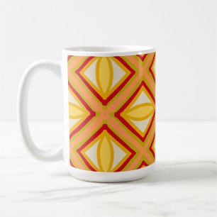 Lebendiges Retro-Geometrisches Muster Klassischer  Kaffeetasse