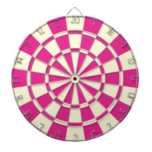 Lebendiges Rosa und creme-beiger Farbton Dartscheibe