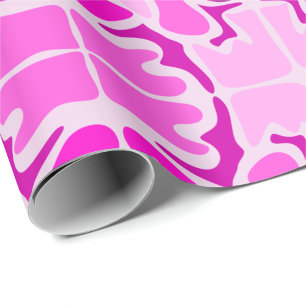 Lebendiges rosa und violett abstraktes Muster  Geschenkpapier