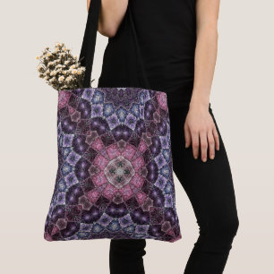 Lebendiges rosa und violettes Mandala-Netzmuster