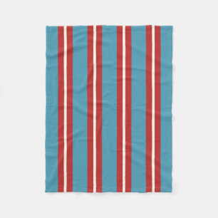 Lebendiges Rot- und Blau-gestreiftes Muster Modern Fleecedecke