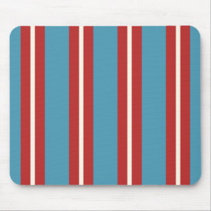 Lebendiges Rot- und Blau gestreiftes Muster modern Mousepad