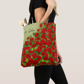 Lebendiges rotes Rosengarten-Blumenmuster