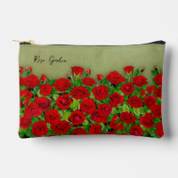 Lebendiges rotes Rosengarten-Blumenmuster