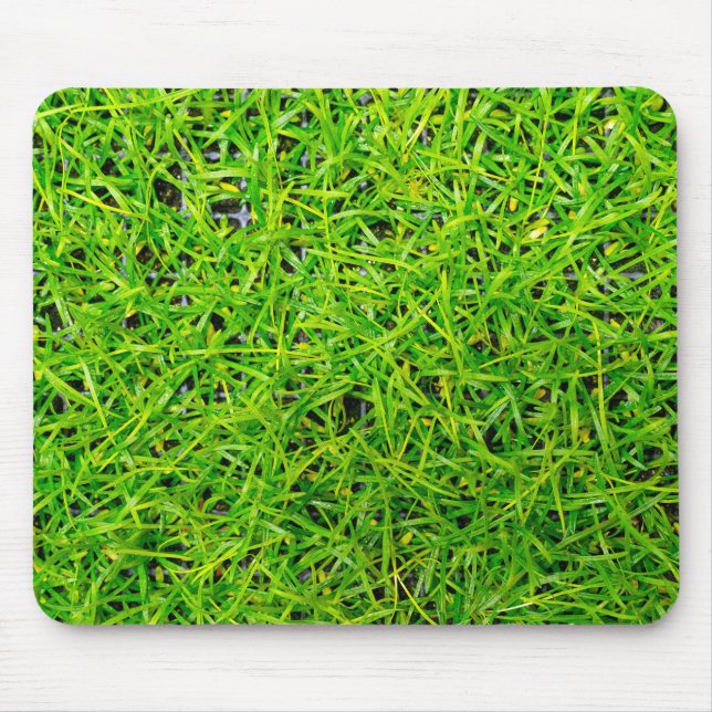 Lebendiges Smaragdgrün-Rasengras  Mousepad (Vorne)