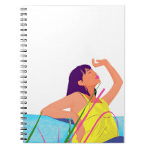 Lebendiges Sommer Mädchen Notizbuch – Colour Pop A