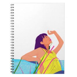 Lebendiges Sommer Mädchen Notizbuch – Colour Pop A Notizblock