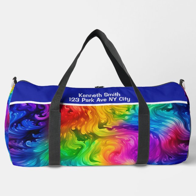 Lebendiges Spektrum-Swirl-Monogramm-Reisegepäck  Duffle Bag (Vorderseite)