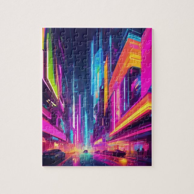 Lebendiges Stadtbild-Puzzle Puzzle (Vertikal)