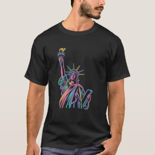 Lebendiges Statue-der-Freiheit-T-Shirt - Farbige I T-Shirt