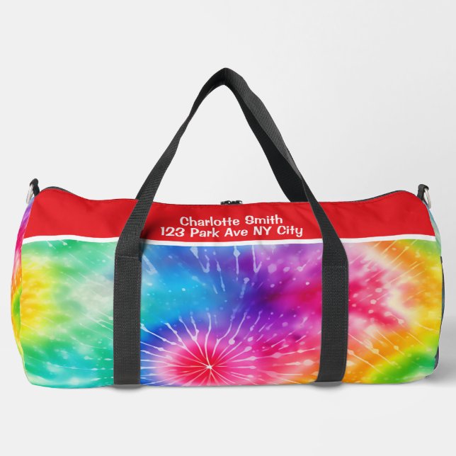 Lebendiges Sternen-Tie-Dye-Reisegepäck Duffle Bag (Vorderseite)