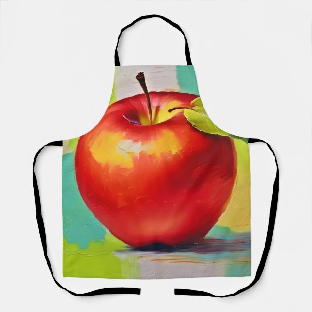 Lebendiges Stilleben mit Apfel Schürze (Vorderseite)