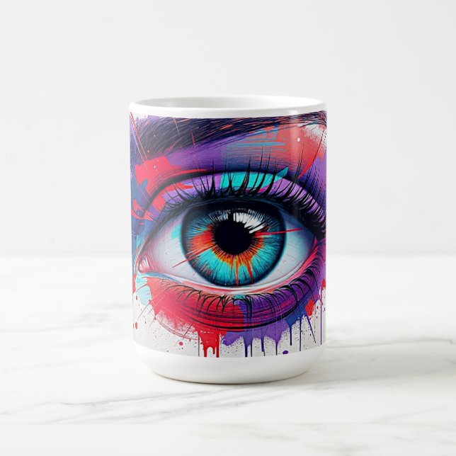 Lebendiges Surrealistisches Auge Kaffeetasse (Mittel)