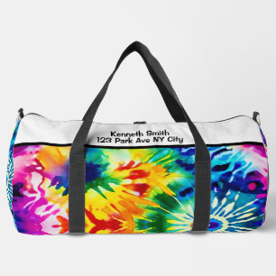 Lebendiges Tie Dye Sport Kit Monogramm Personalisi Duffle Bag