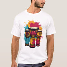 Lebendiges Trio von Djembe-Trommeln