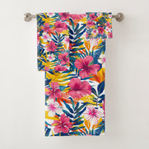 Lebendiges tropisches Blumenparadies-Musterdesign