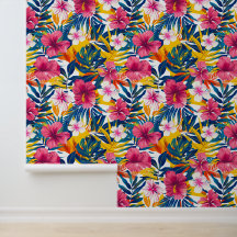 Lebendiges tropisches Blumenparadies-Musterdesign